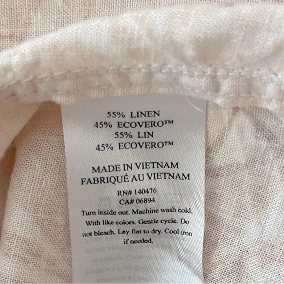 Faherty Gemina Linen Dress with Pockets sustainable beach vacation - Picture 10 of 11